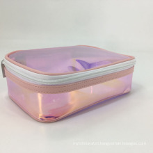 Fashion Transparent  Pvc Laser Holographic Hologram Cosmetic Pouch Makeup Bag